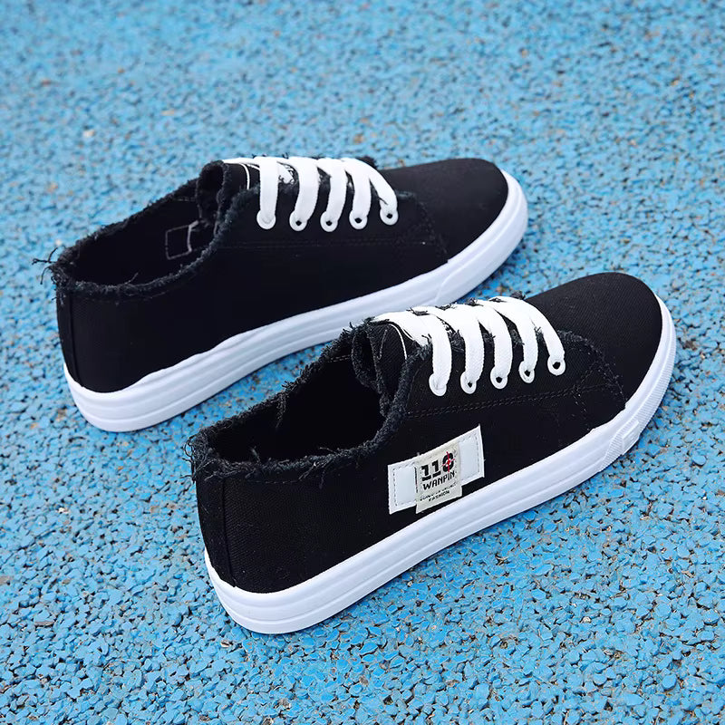 Comfortable Rubber Shallow Lace-up Sports Flat Shoes Sneakers