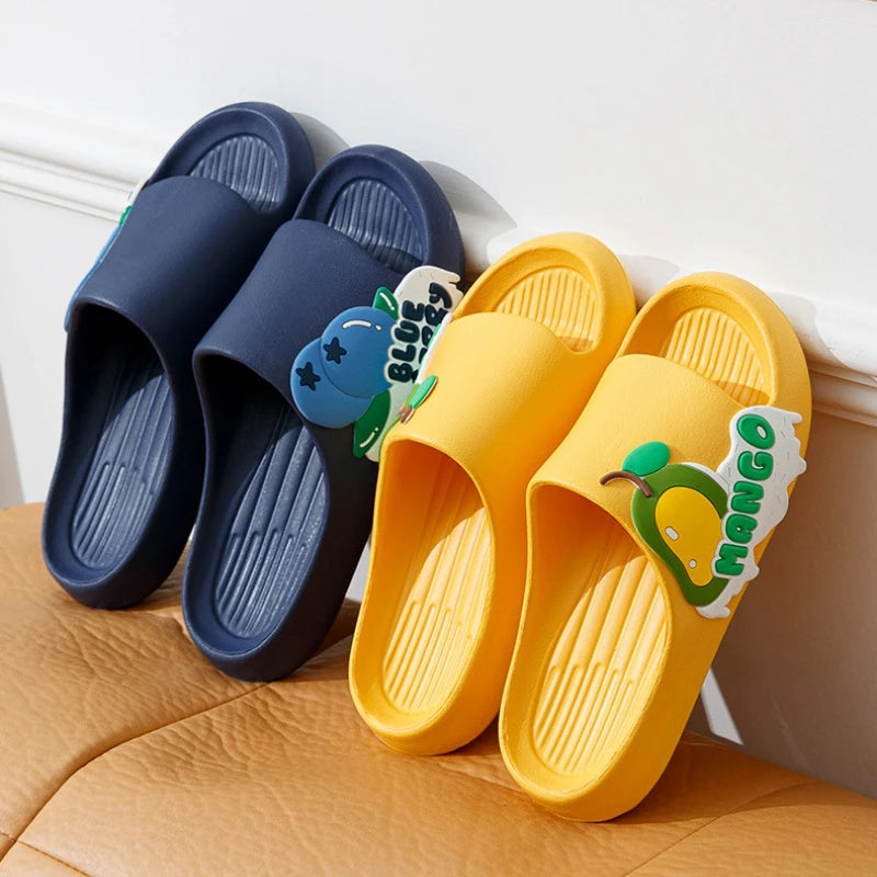 Cartoon Fruit Designer Slides Flats Bathroom Slipper Soft Beach Flip Flops