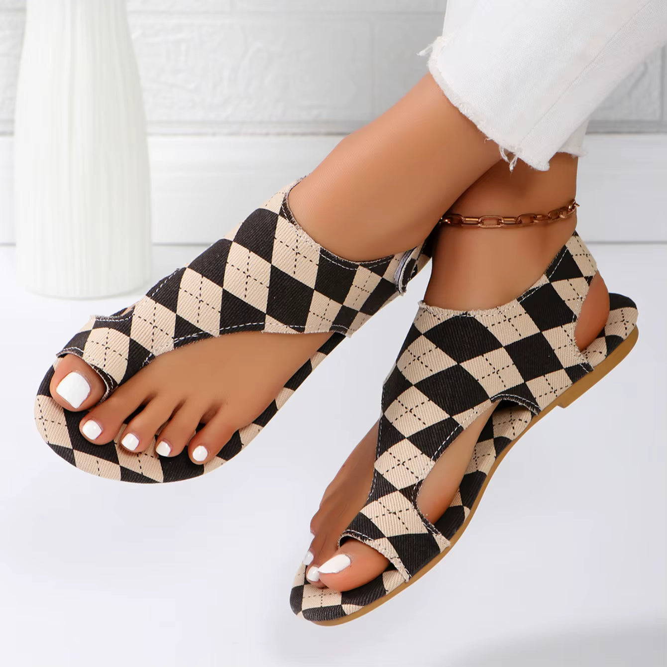 Casual Beach Designer Sling Back Flip Flops Flats Clip Toe Sandals