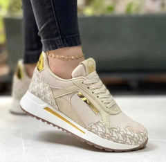 Casual Bonded Leather Slip-On Low Heels Wedge Sports Shoes