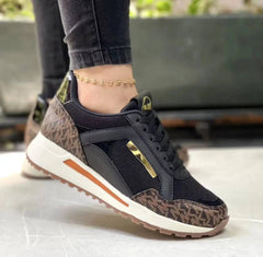 Casual Bonded Leather Slip-On Low Heels Wedge Sports Shoes