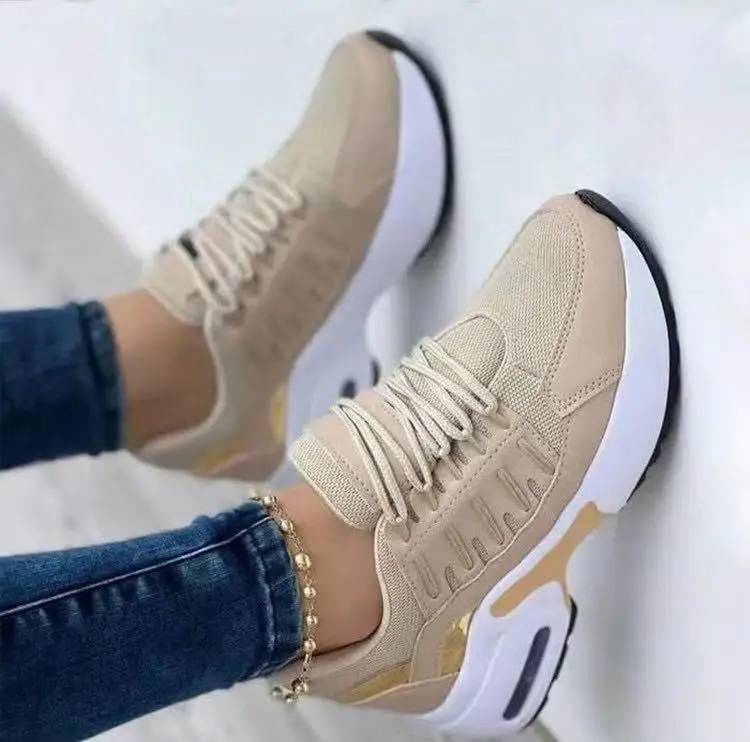 Casual Breathable Lightweight Non-Slip Wedge Heel Thick-Soled Outdoor Shoes