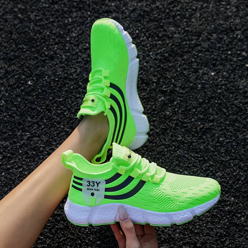 Casual Breathable Lightweight Sneakers Anti-slip Flats Outdoor Running Walking Sports Shoes