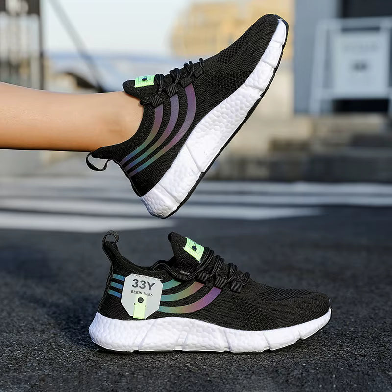 Casual Breathable Lightweight Sneakers Anti-slip Flats Outdoor Running Walking Sports Shoes