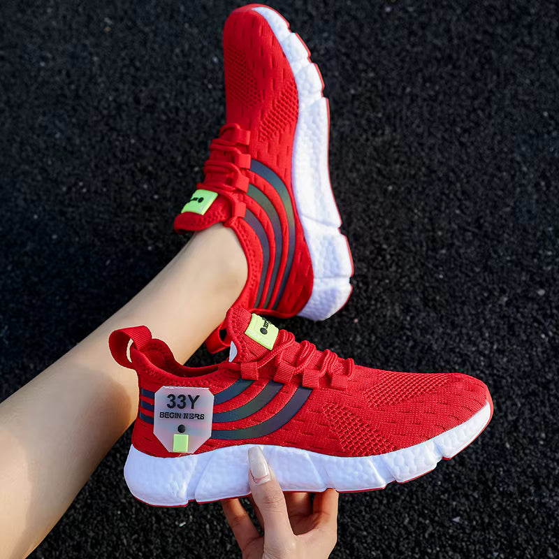 Casual Breathable Lightweight Sneakers Anti-slip Flats Outdoor Running Walking Sports Shoes