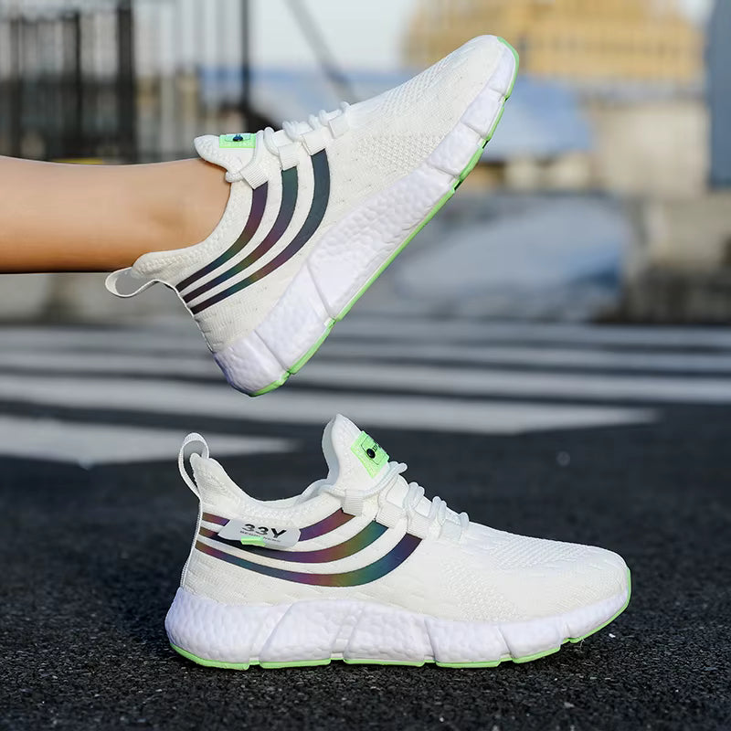 Casual Breathable Lightweight Sneakers Anti-slip Flats Outdoor Running Walking Sports Shoes