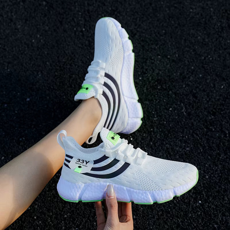 Casual Breathable Lightweight Sneakers Anti-slip Flats Outdoor Running Walking Sports Shoes
