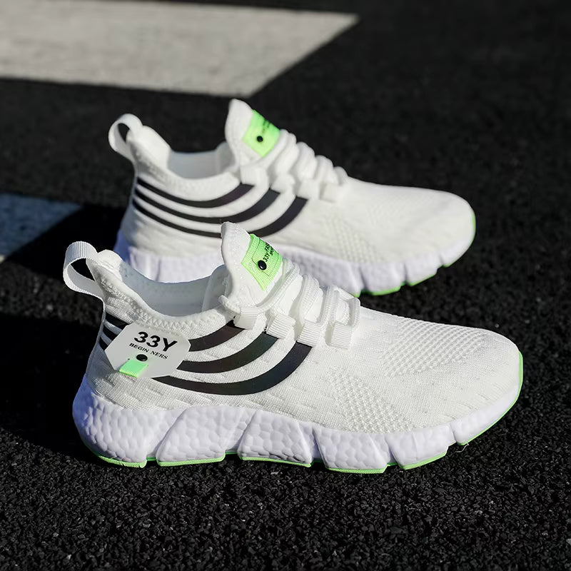 Casual Breathable Lightweight Sneakers Anti-slip Flats Outdoor Running Walking Sports Shoes