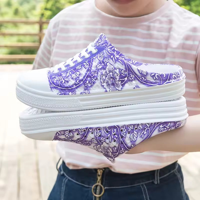 Casual Breathable Round Toe Comfortable Flats Sports Shoes