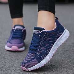 Casual Breathable Walking Mesh Footwear Flat Shoes