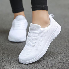 Casual Breathable Walking Mesh Footwear Flat Shoes