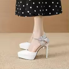Casual Buckle High Fashion Pointed toe Pumps Thin Heels