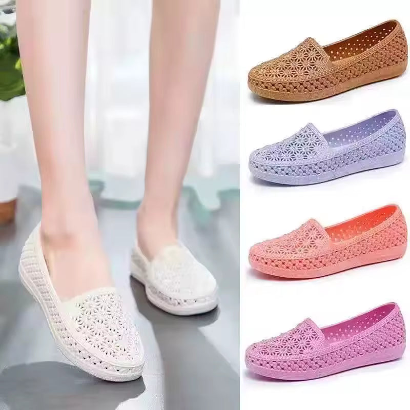Casual Clip Toe Flat Flip Flops Beach PU Leather Slippers