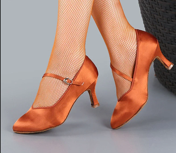 Casual Closed Toe Modern Quickstep Foxtrot Satin High Heel