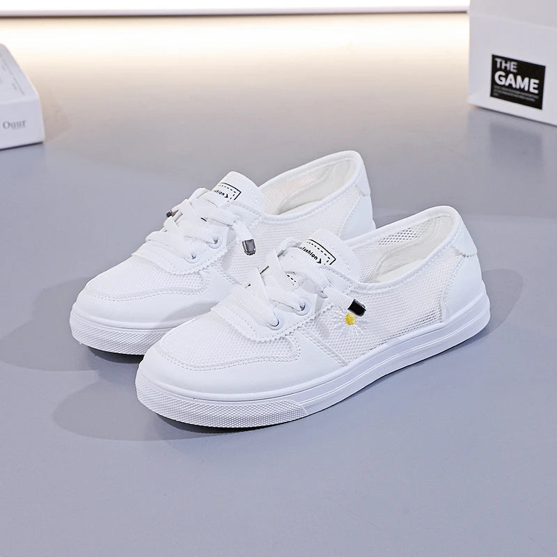 Casual Comfort Mesh Breathable Lace Up Tennis Light Hollow Shoes