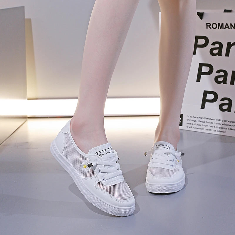 Casual Comfort Mesh Breathable Lace Up Tennis Light Hollow Shoes