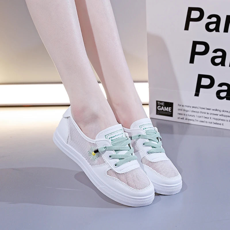 Casual Comfort Mesh Breathable Lace Up Tennis Light Hollow Shoes