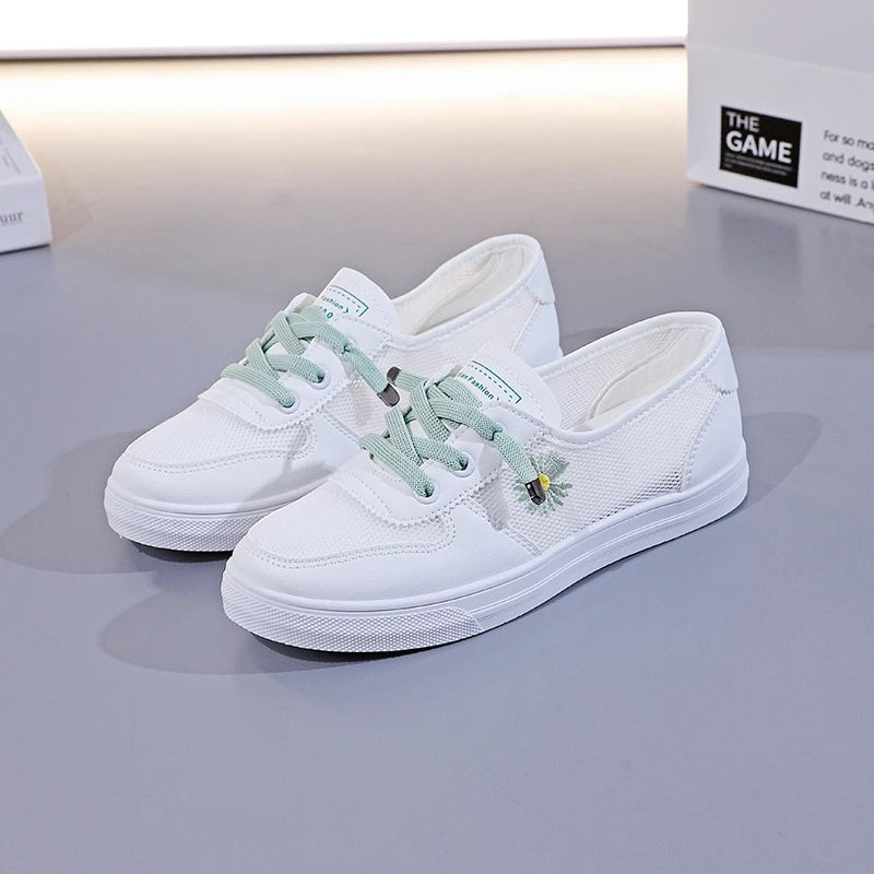 Casual Comfort Mesh Breathable Lace Up Tennis Light Hollow Shoes