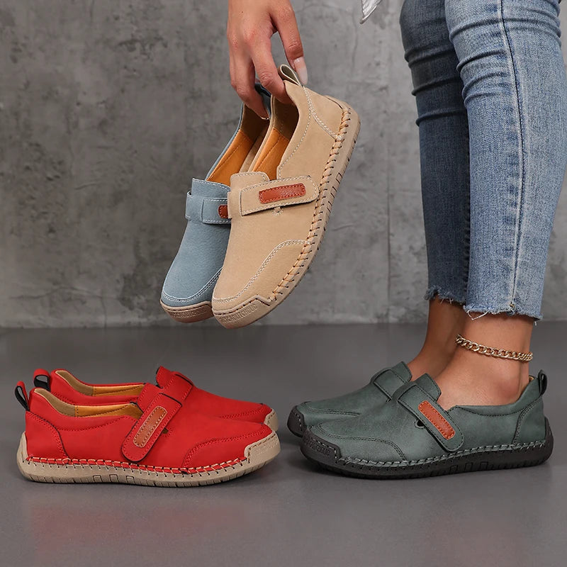 Casual Comfortable Buckle Slip On Sticking Leather Loafers