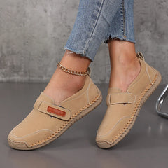 Casual Comfortable Buckle Slip On Sticking Leather Loafers