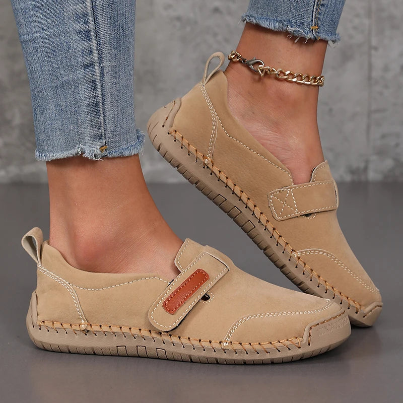 Casual Comfortable Buckle Slip On Sticking Leather Loafers