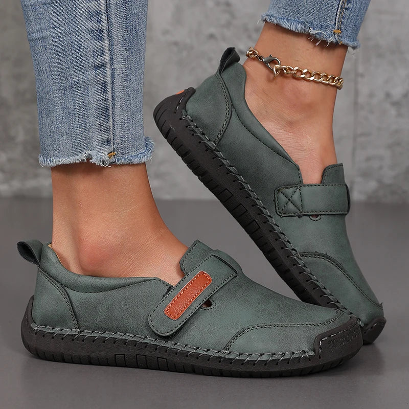 Casual Comfortable Buckle Slip On Sticking Leather Loafers