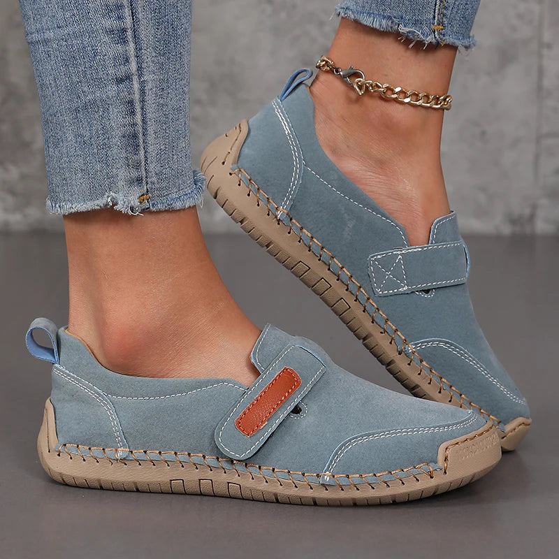 Casual Comfortable Buckle Slip On Sticking Leather Loafers