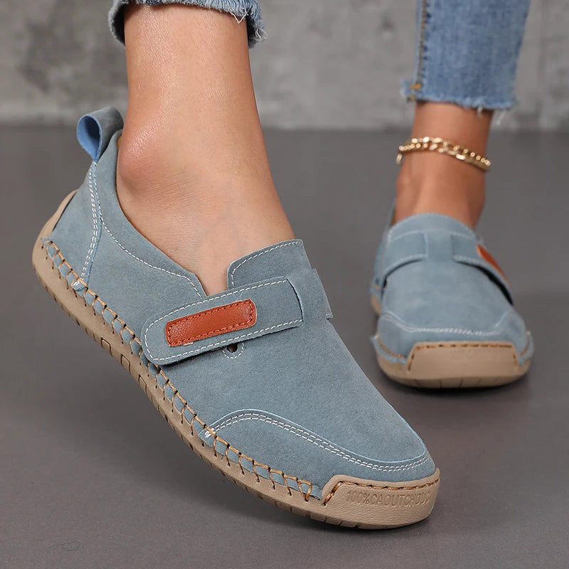 Casual Comfortable Buckle Slip On Sticking Leather Loafers