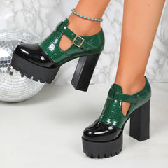 Casual Comfortable Designer Round Head Deep Mouth Thick Heel Shoes
