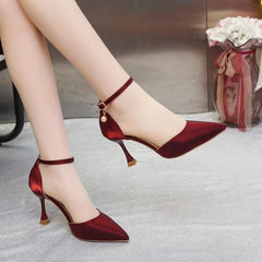 Casual Comfortable Shallow Buckle Strap High Heels