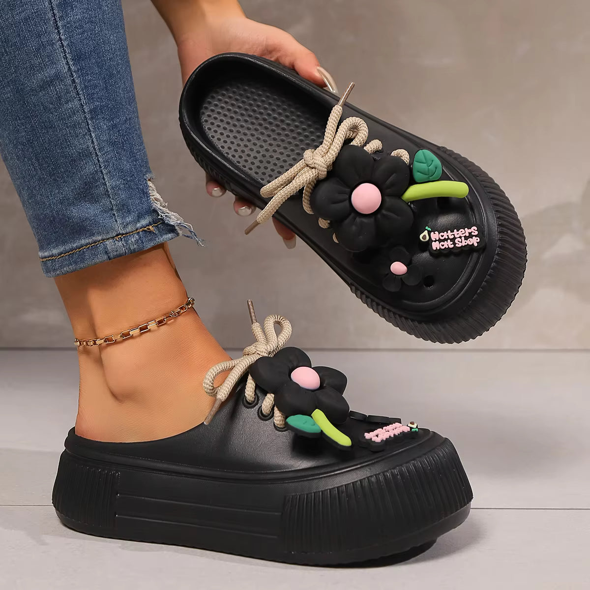 Casual Cute Decoration Outdoor Clogs Beach Non-slip Slides Indoor Home Shoes