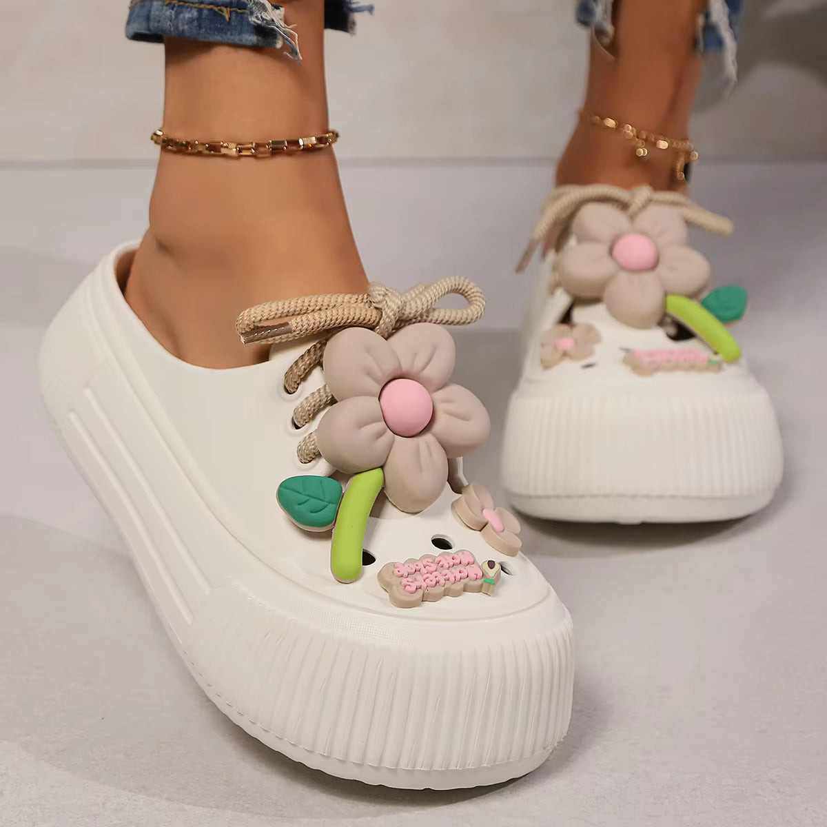 Casual Cute Decoration Outdoor Clogs Beach Non-slip Slides Indoor Home Shoes