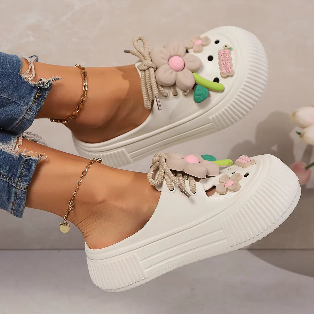 Casual Cute Decoration Outdoor Clogs Beach Non-slip Slides Indoor Home Shoes