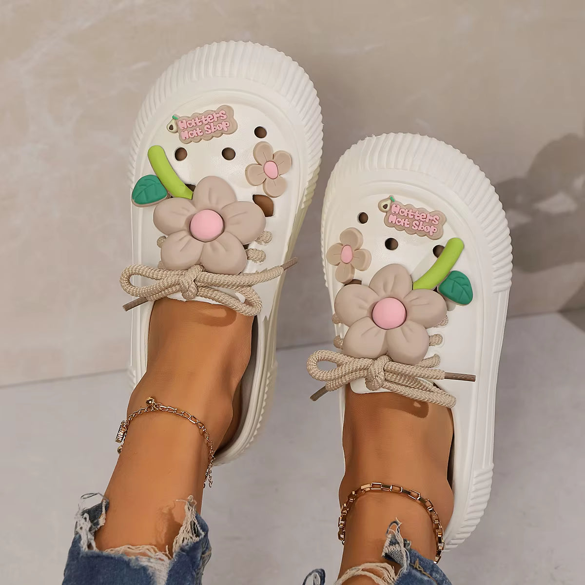 Casual Cute Decoration Outdoor Clogs Beach Non-slip Slides Indoor Home Shoes