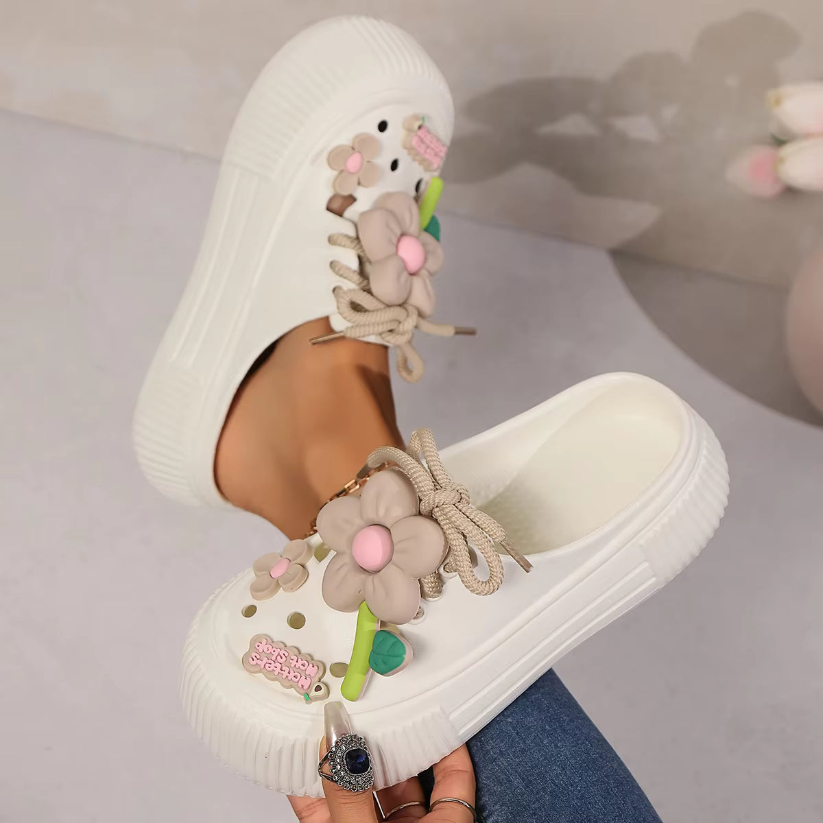 Casual Cute Decoration Outdoor Clogs Beach Non-slip Slides Indoor Home Shoes