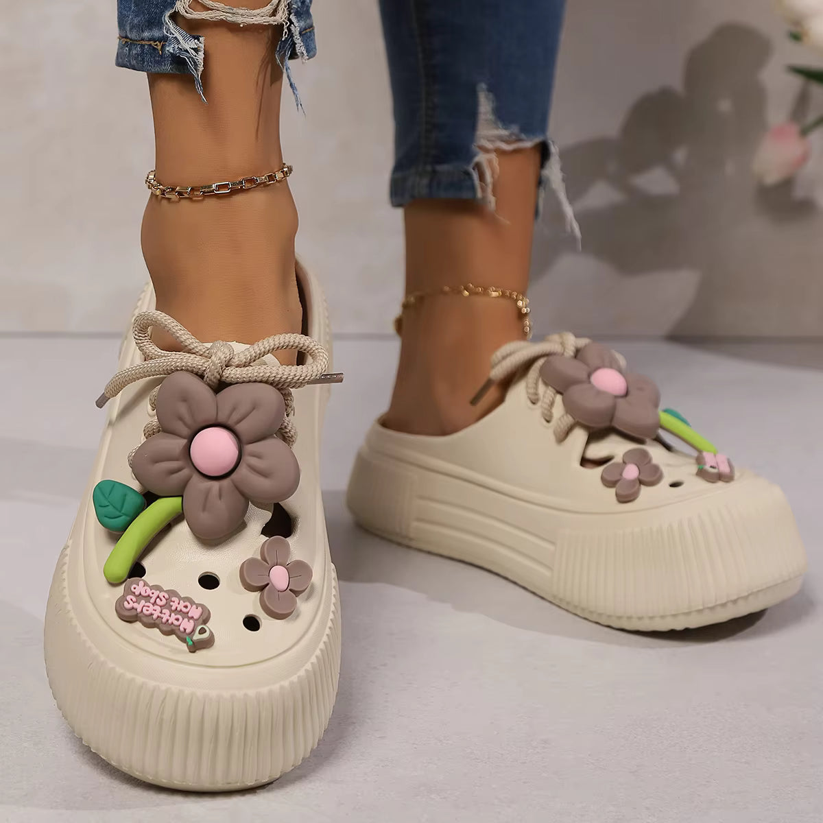 Casual Cute Decoration Outdoor Clogs Beach Non-slip Slides Indoor Home Shoes