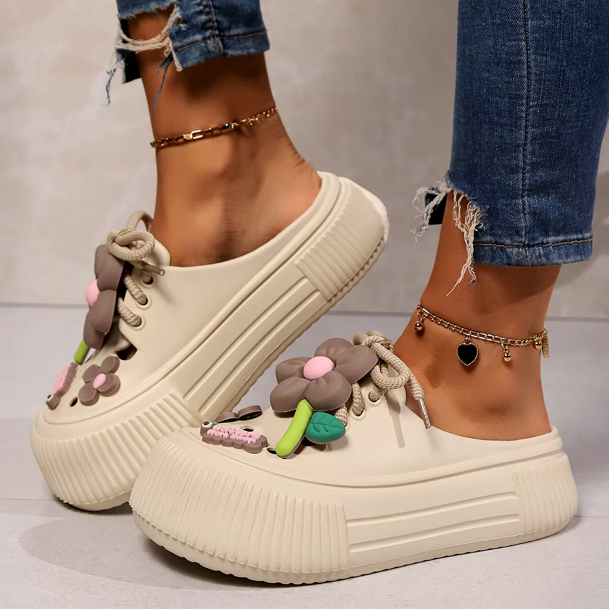 Casual Cute Decoration Outdoor Clogs Beach Non-slip Slides Indoor Home Shoes
