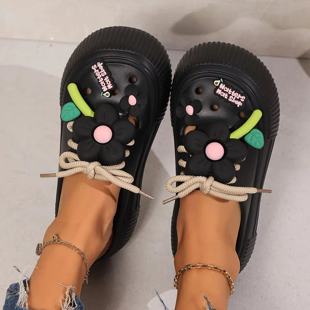 Casual Cute Decoration Outdoor Clogs Beach Non-slip Slides Indoor Home Shoes