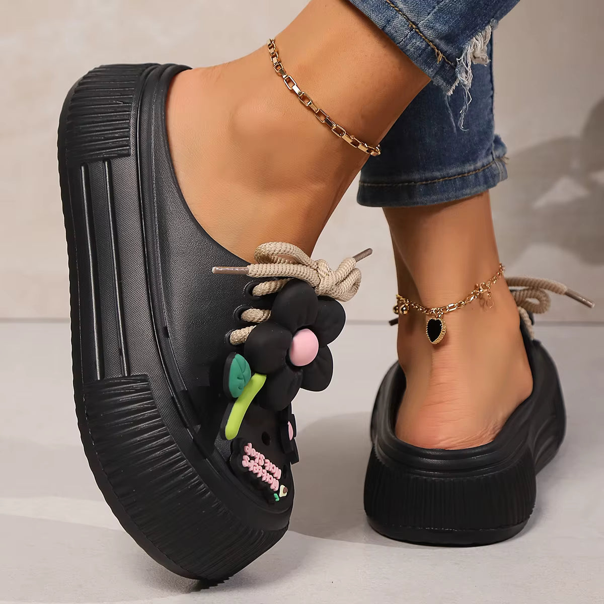 Casual Cute Decoration Outdoor Clogs Beach Non-slip Slides Indoor Home Shoes