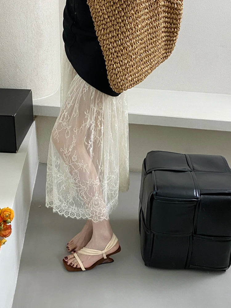 Classic Designer Evening Party With Platforms Wedges Heel Slippers