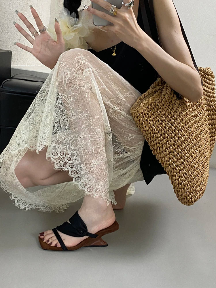 Classic Designer Evening Party With Platforms Wedges Heel Slippers
