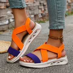 Casual Elastic Band Design Platform Outdoor Beach Style Wedge Sandals