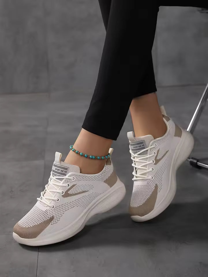 Casual Elevated Inner Leather Thick Sole Sports Sneakers Tennis Flat Shoes