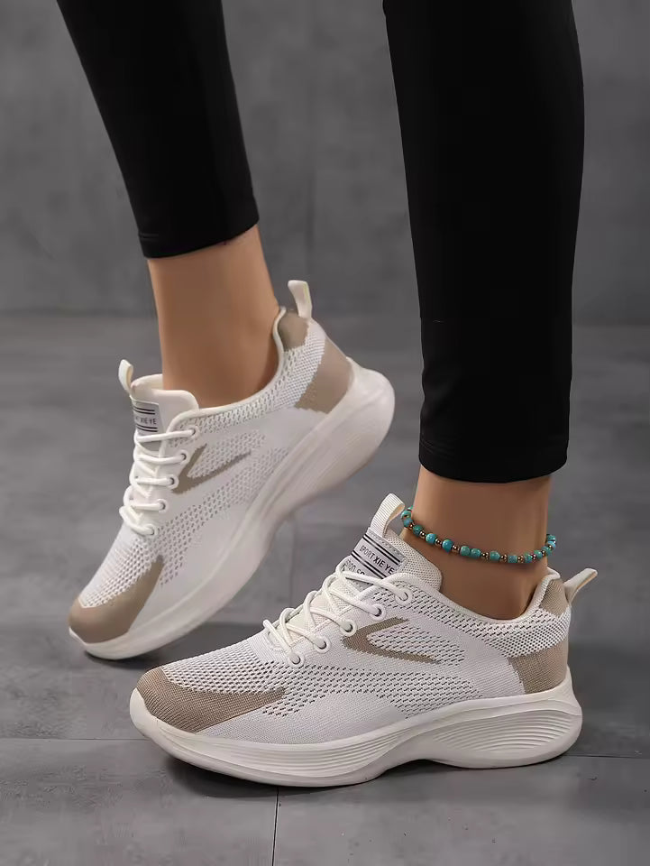 Casual Elevated Inner Leather Thick Sole Sports Sneakers Tennis Flat Shoes