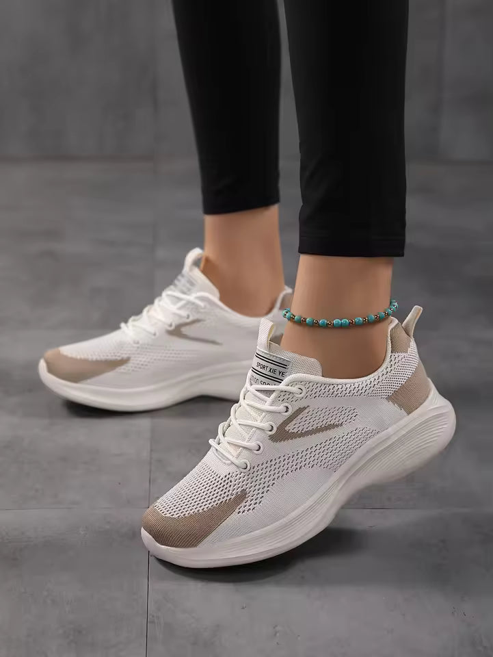 Casual Elevated Inner Leather Thick Sole Sports Sneakers Tennis Flat Shoes