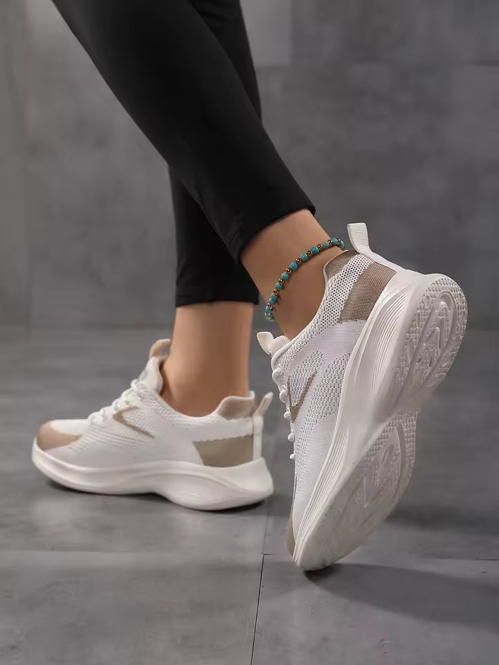 Casual Elevated Inner Leather Thick Sole Sports Sneakers Tennis Flat Shoes