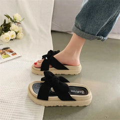 Casual Fairy Roman Style Geometric Shallow Platform Flat Slippers
