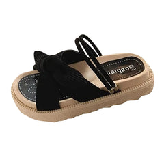Casual Fairy Roman Style Geometric Shallow Platform Flat Slippers