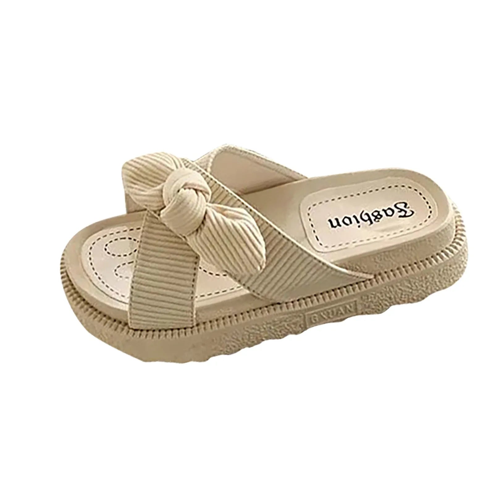Casual Fairy Roman Style Geometric Shallow Platform Flat Slippers