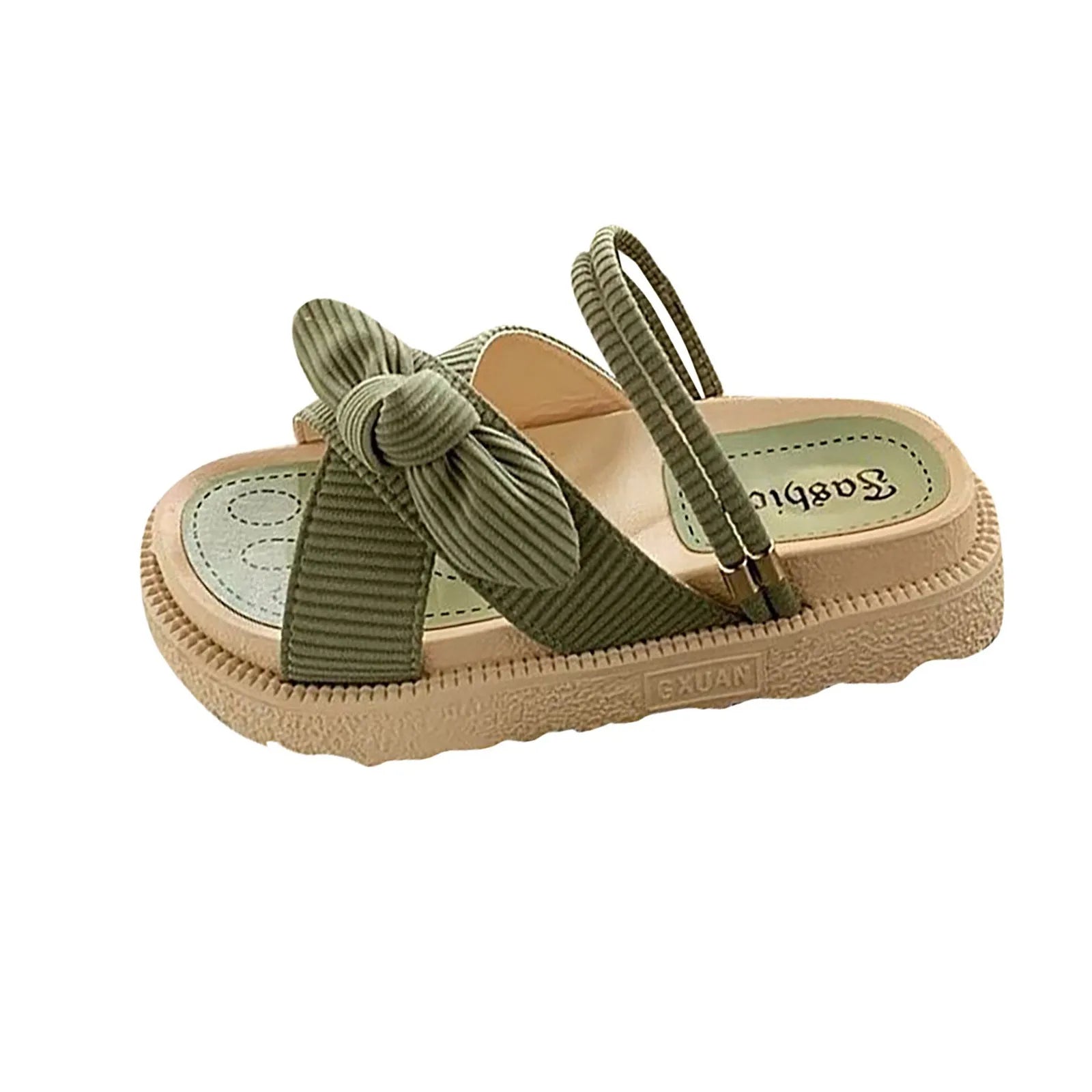 Casual Fairy Roman Style Geometric Shallow Platform Flat Slippers